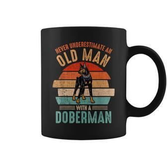 Mb Never Underestimate An Old Man With A Doberman Coffee Mug - Seseable