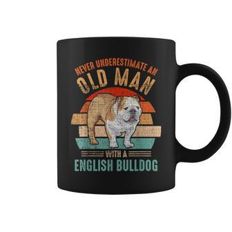 Mb Never Underestimate An Old Man With English Bulldog Coffee Mug - Seseable