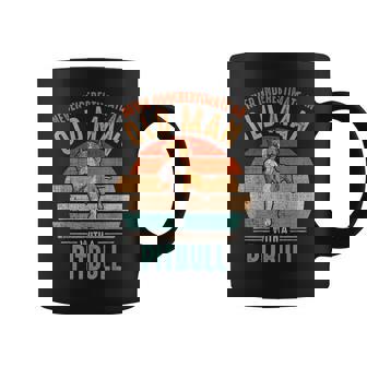 Mb Never Underestimate An Old Man With A Pitbull Coffee Mug - Seseable