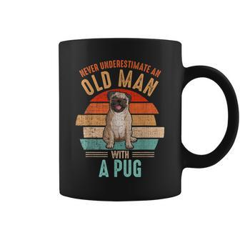 Mb Never Underestimate An Old Man With A Pug Coffee Mug - Seseable