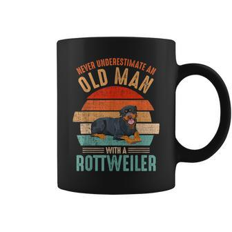 Mb Never Underestimate An Old Man With A Rottweiler Coffee Mug - Seseable