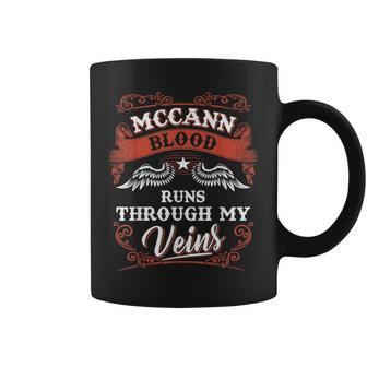Mccann Blood Runs Through My Veins Family Christmas Coffee Mug - Seseable