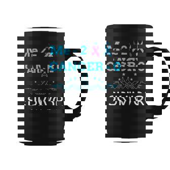 Me 2 Cancer 0 Prostate And Thyroid Ribbons Coffee Mug | Mazezy