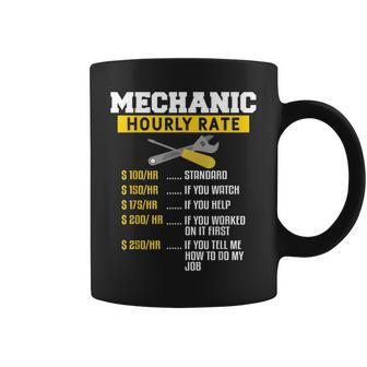 Mechanic Hourly Rate Funny Car Diesel Engineering Mechanic Gift For Mens Coffee Mug