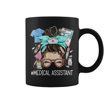 Medical Assistant Ma Cma Nurse Nursing Messy Bun Doctor Coffee Mug - Thegiftio UK