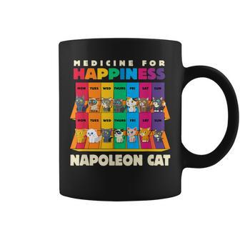 Medicine For Happiness Napoleon Cat Minuet Cat Humor Coffee Mug | Mazezy