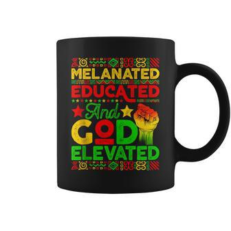 Melanated Educated Black History Month Junenth Melanin Coffee Mug | Mazezy