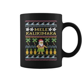 Mele Kalikimaka Christmas Ugly Sweater Costume Santa Coffee Mug - Seseable