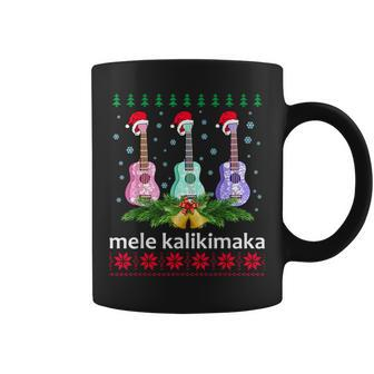Mele Kalikimaka Ukulele Guitar Hawaii Christmas Coffee Mug - Monsterry DE