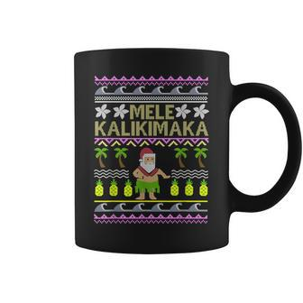 Mele Kalikimaka Vacation Ugly Christmas Sweater Style Coffee Mug | Mazezy