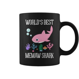 Memaw Grandma Gift Worlds Best Memaw Shark Coffee Mug - Seseable