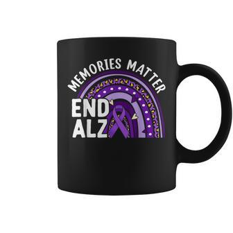 Memories Matter End Alz Purple Rainbow Alzheimers Awareness Coffee Mug | Mazezy AU