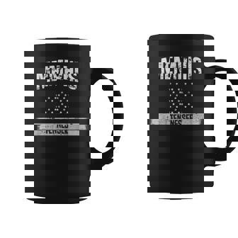 Memphis Tennessee Pride Distressed Usa Flag Coffee Mug | Mazezy