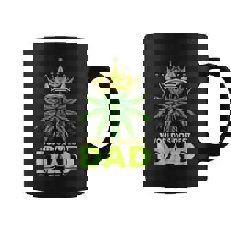 Men Worlds Dopest Dad Cannabis 420 Leaf Weed Fathers Day Coffee Mug - Thegiftio