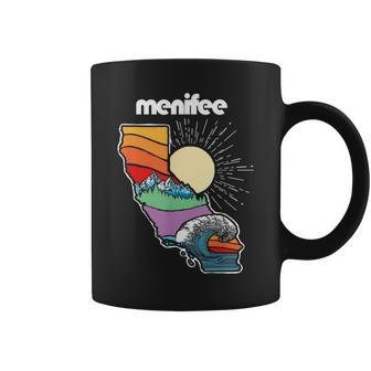 Menifee California Outdoors Retro Nature Graphic Coffee Mug | Mazezy