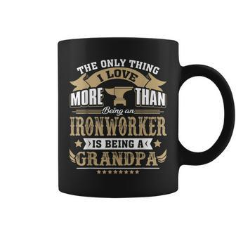 Mens Being A Grandpa I Love More Than Being An Ironworker Coffee Mug - Thegiftio UK