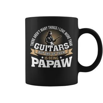 Mens Being Papaw I Love More Than Guitars Guitar Papa Coffee Mug - Thegiftio UK