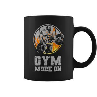 Mens Fitness Workout Gym Bodybuilder Gym Mode On Bodybuilding Coffee Mug - Monsterry