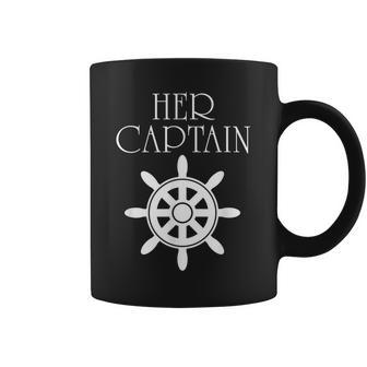 Mens Funny Cruise Her Captain His Anchor Couple Coffee Mug - Thegiftio UK