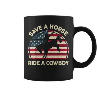 Mens Horse Racing Save A Horse Ride A Cowboy Horse Lover Coffee Mug - Thegiftio UK