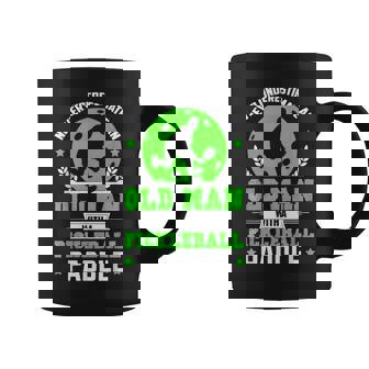 Mens Never Underestimate Old Man Pickleball Paddle Gift For Men Old Man Funny Gifts Coffee Mug | Mazezy