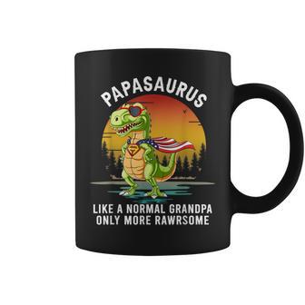 Mens Papasaurus Like A Normal Grandpa Only More Rawrsome Coffee Mug - Thegiftio