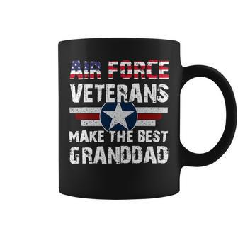 Mens Proud Air Force Veterans Make The Best Granddad Us Flag 310 Coffee Mug - Monsterry DE