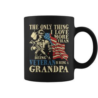 Mens The Only Thing I Love More Than Being A Veteran - Grandpa Coffee Mug - Thegiftio UK