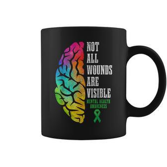 Mental Health Awareness Matters Not All Wounds Are Visible Coffee Mug - Seseable