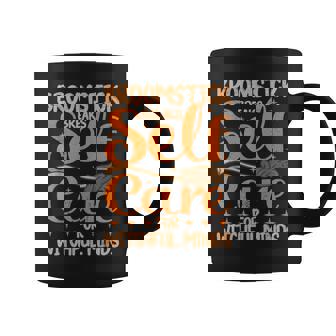 Mental Health Broomstick Breaks Self Care Halloween Coffee Mug | Mazezy