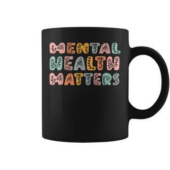 Mental Health Matters Groovy Psychologist Squad Therapy Gift For Men Coffee Mug | Mazezy