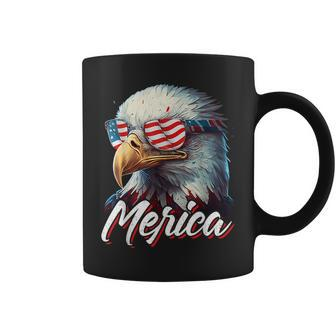 Merica Patriotic American Bald Eagle Funny 4Th Of July Coffee Mug | Mazezy