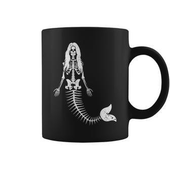 Mermaid Skeleton Halloween Spooky Scary Swimming Halloween Coffee Mug | Mazezy