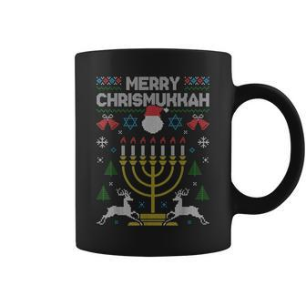 Merry Chrismukkah Happy Hanukkah Jew Ugly Christmas Sweater Coffee Mug - Seseable