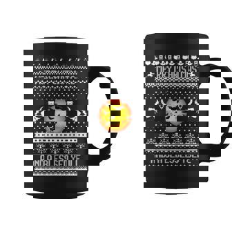 Merry Christmas And A Blessed Yule Ugly Christmas Sweaters Coffee Mug - Monsterry