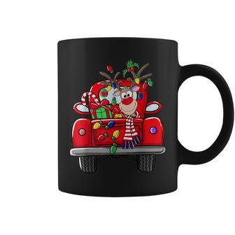 Merry Christmas Cute Truck Reindeer Happy Christmas Coffee Mug - Seseable
