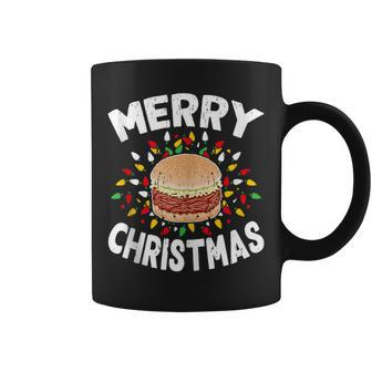Merry Christmas Food Lover Bbq Pulled Pork Sandwich Xmas Coffee Mug | Mazezy