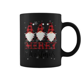 Merry Christmas Gnome Buffalo Plaid Red Family Christmas Coffee Mug - Thegiftio UK