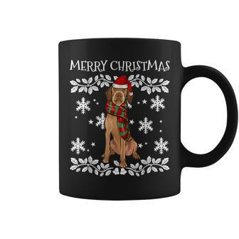 Merry Christmas Ornament Wirehaired Vizsla Xmas Santa Coffee Mug | Mazezy