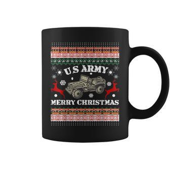 Merry Christmas-Us Army-Ugly Christmas Sweater T Coffee Mug | Mazezy