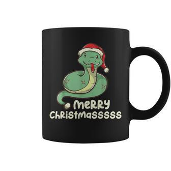 Merry Christmasss Snake Serpent Ugly Christmas Sweater Coffee Mug | Seseable CA