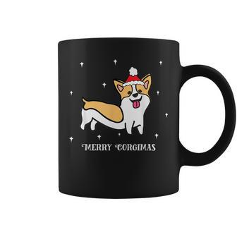 Merry Corgimas Christmas Santa Hat Funny Corgi Dog Corgi Funny Gifts Coffee Mug | Mazezy