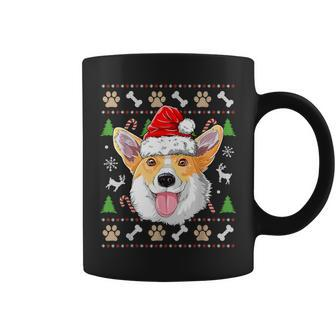 Merry Dogmas Christmas Welsh Corgi Dog Reindeer Ugly Sweater Coffee Mug | Mazezy