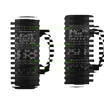 Merry Kissmyass Ugly Sweater Christmas Xmas Coffee Mug | Mazezy