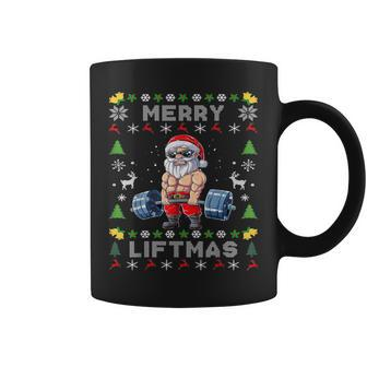Merry Liftmas Christmas Santa Lifting Bodybuilding Coffee Mug - Monsterry AU