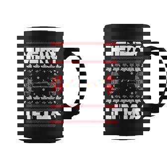 Merry Liftmas Christmas Gym Workout Fitness Coffee Mug - Thegiftio