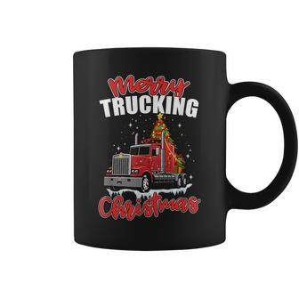 Merry Trucking Christmas For Sarcastic Xmas Truck Drive Coffee Mug | Mazezy