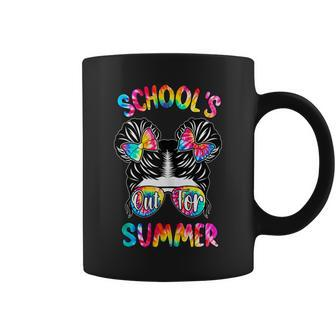 Messy Bun Girl Schools Out For Summer Graduation Teacher Coffee Mug | Mazezy