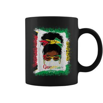 Messy Bun Guyana Flag Woman Girl Coffee Mug - Seseable