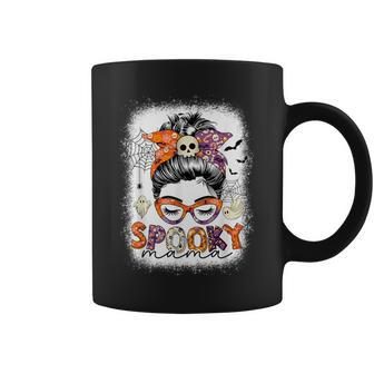 Messy Bun Spooky Mama Halloween Costume Coffee Mug | Mazezy
